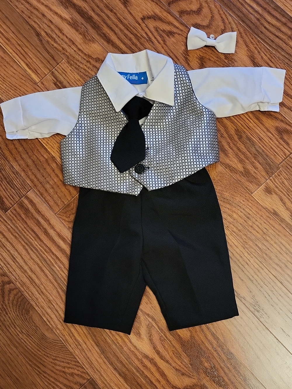 Five piece formal baby outfit